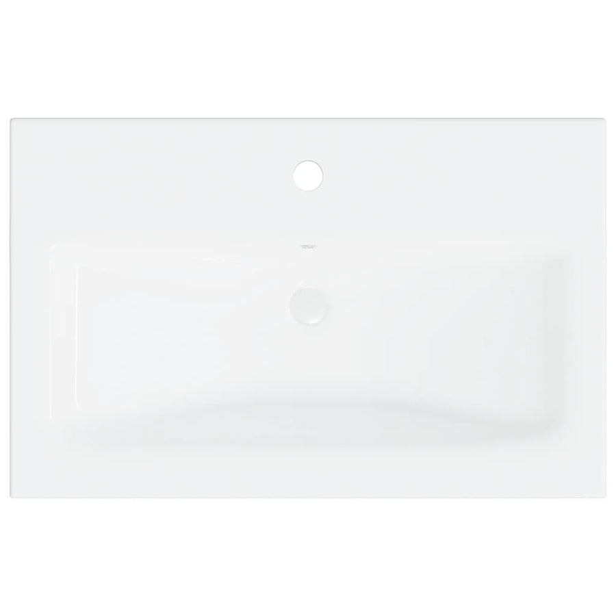 Wastafelkast Met Ingebouwde Wastafel Spaanplaat Wit 60 x 38.5 x 45 cm met kraan & afvoer