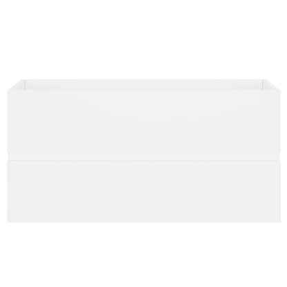 Wastafelkast Met Ingebouwde Wastafel Spaanplaat Wit 90 x 38.5 x 45 cm met kraan & afvoer