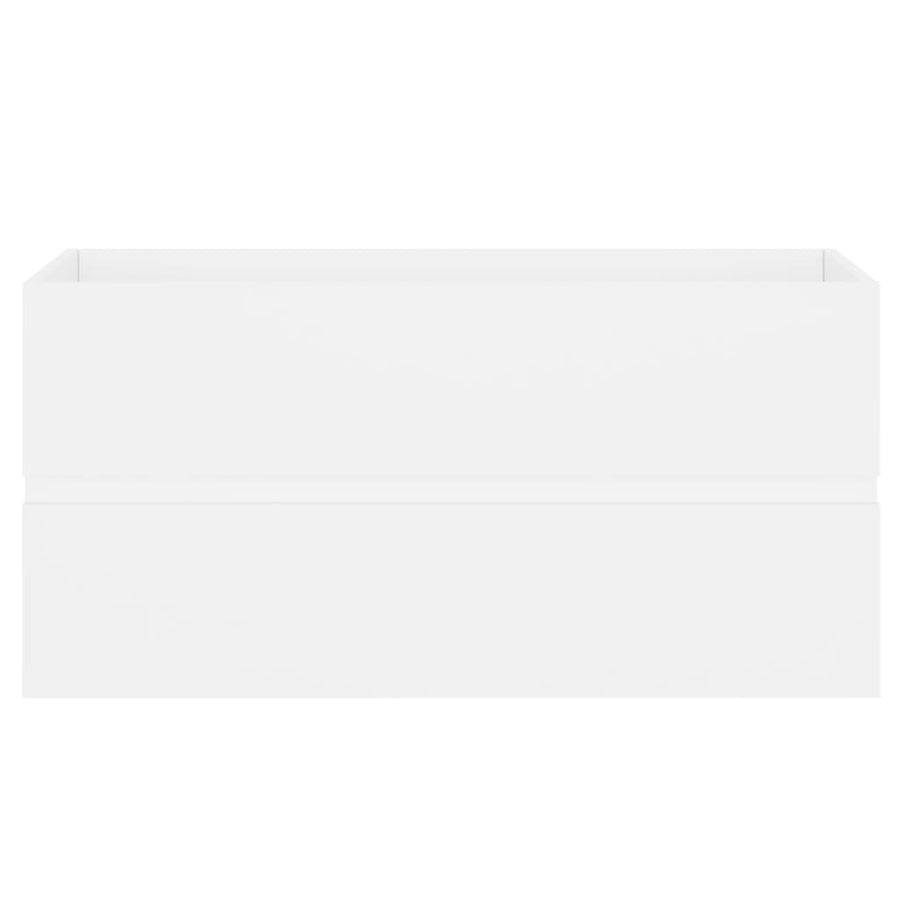 Wastafelkast Met Ingebouwde Wastafel Spaanplaat Wit 90 x 38.5 x 45 cm met kraan & afvoer