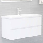Wastafelkast met wastafel 90x38.5x45 cm spaanplaat wit