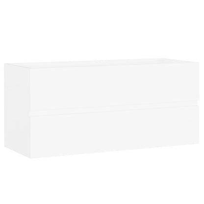 Wastafelkast Met Ingebouwde Wastafel Spaanplaat Wit 100 x 38.5 x 45 cm met kraan & afvoer
