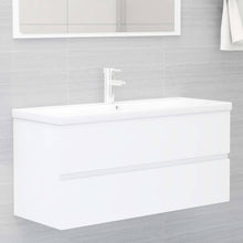 Wastafelkast Met Ingebouwde Wastafel Spaanplaat Wit 100 x 38.5 x 45 cm met kraan & afvoer