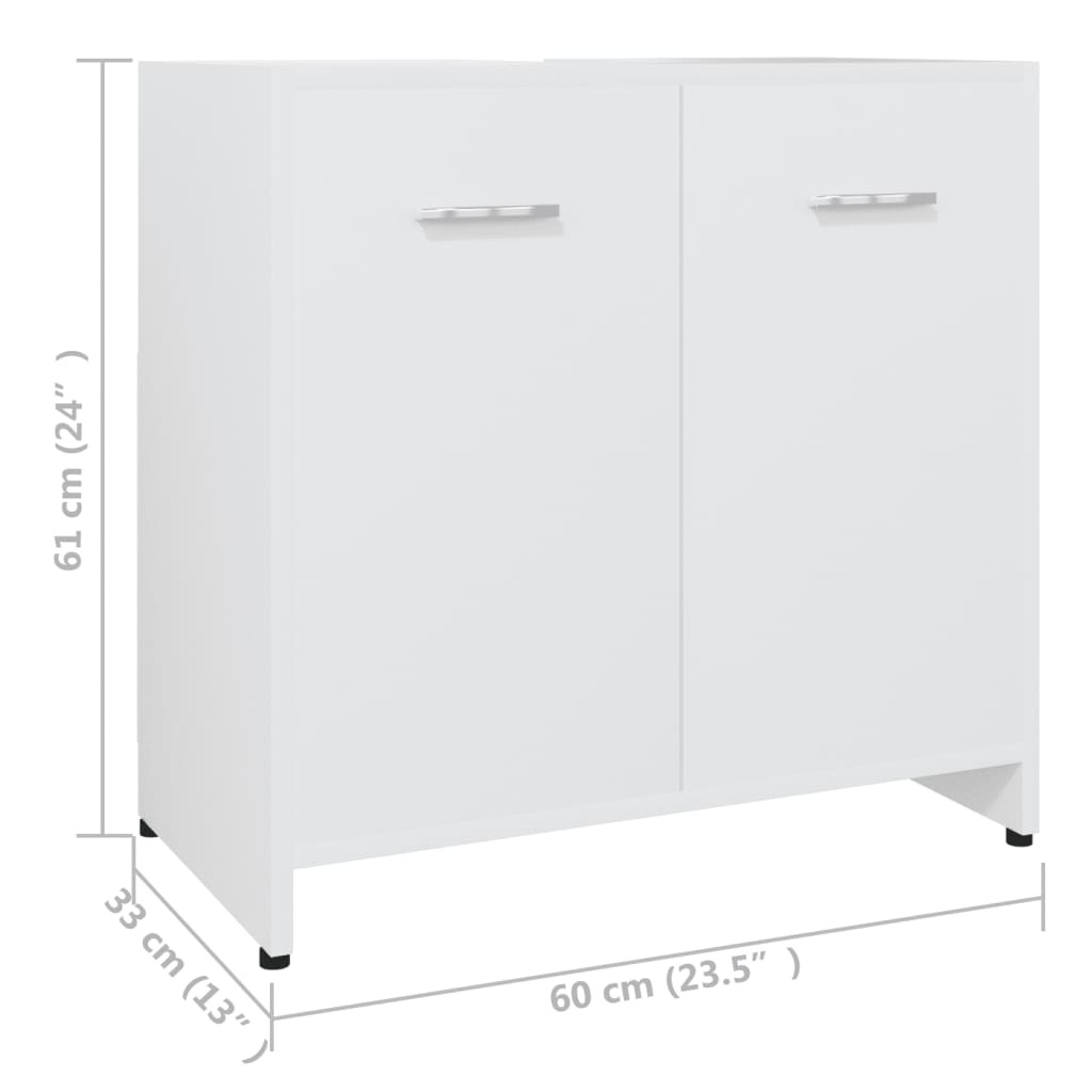 -Delige Badkamermeubelset Wit