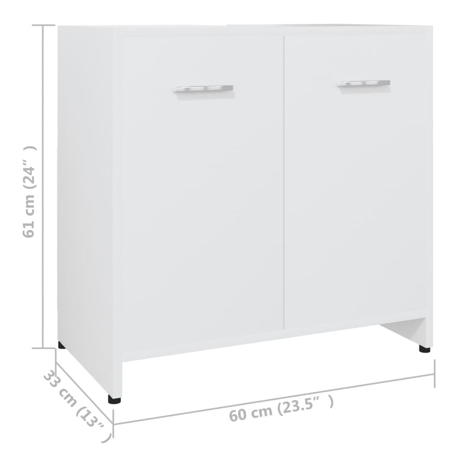 -Delige Badkamermeubelset Wit