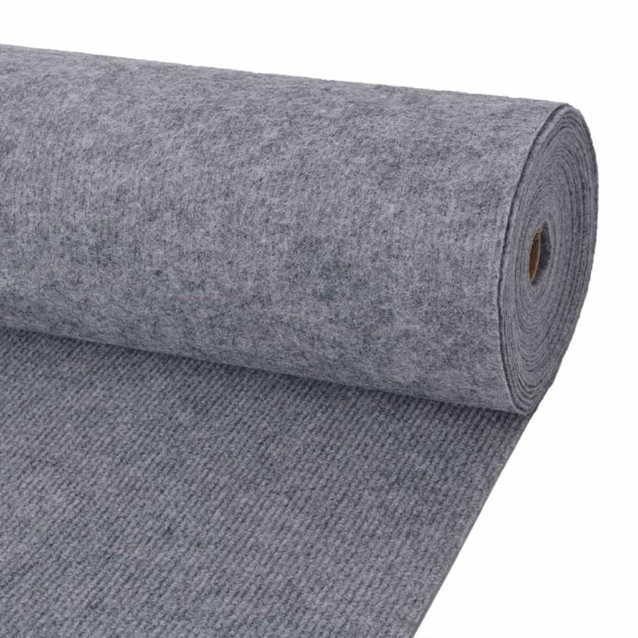 Tapijt Grijs 1,2 x 15 m Polyester