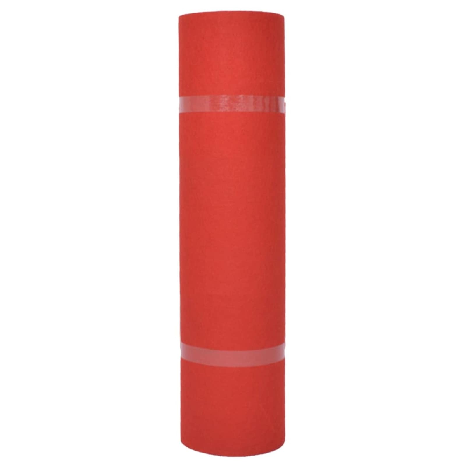 Tapijt Effen Rood 1,2 x 12 m Polyester