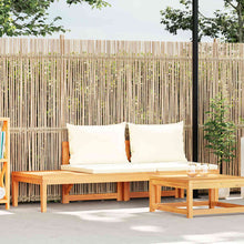 Tuinbank Met Tafel En Te Kussens Massief Acaciahout 1 Crèmewit
