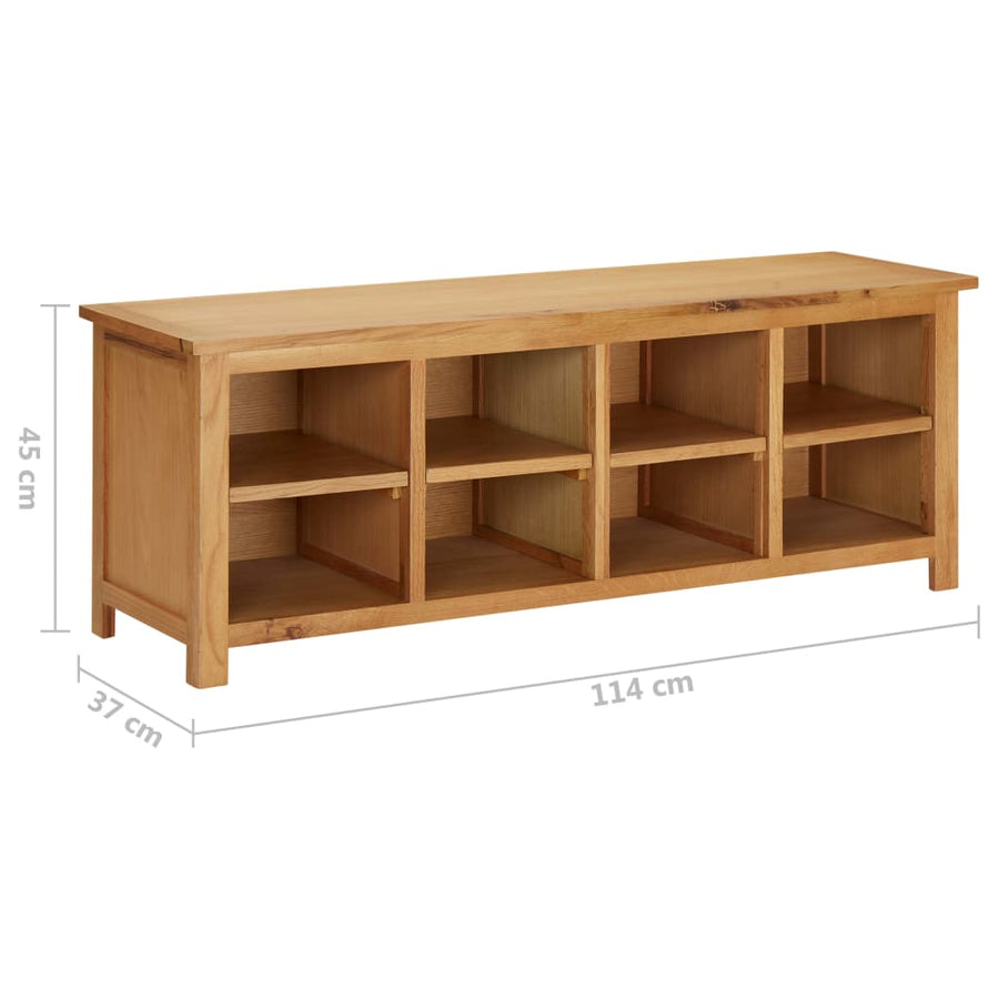Schoenenrek 114x37x45 cm massief eikenhout