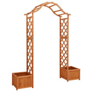Pergola met plantenbak massief vurenhout 175x40x204 cm