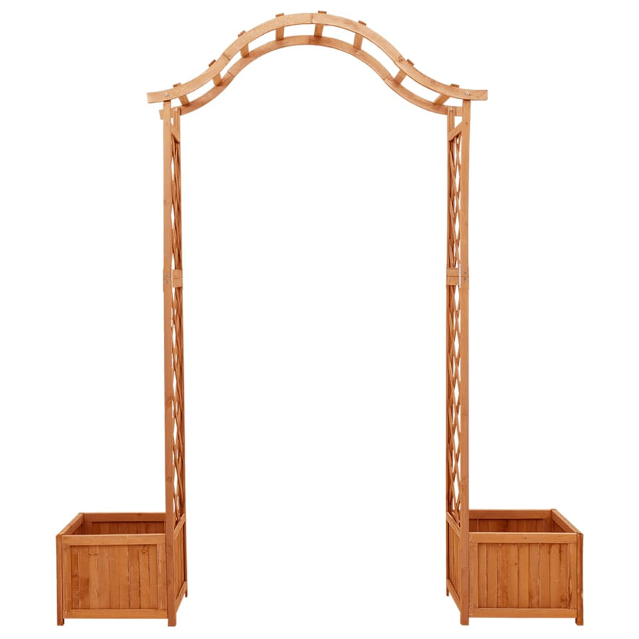 Pergola Met Plantenbak Massief Vurenhout Bruin