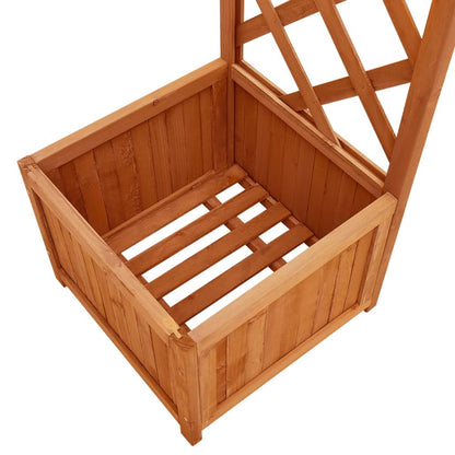 Pergola Met Plantenbak Massief Vurenhout Bruin