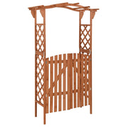 Pergola met poort 116x40x204 cm massief vurenhout