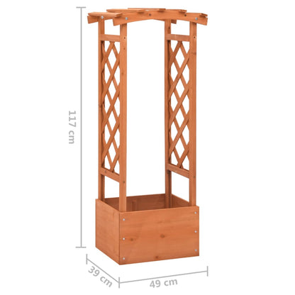 Latwerkplantenbak Met Boog Vurenhout 49 x 39 x 117 cm
