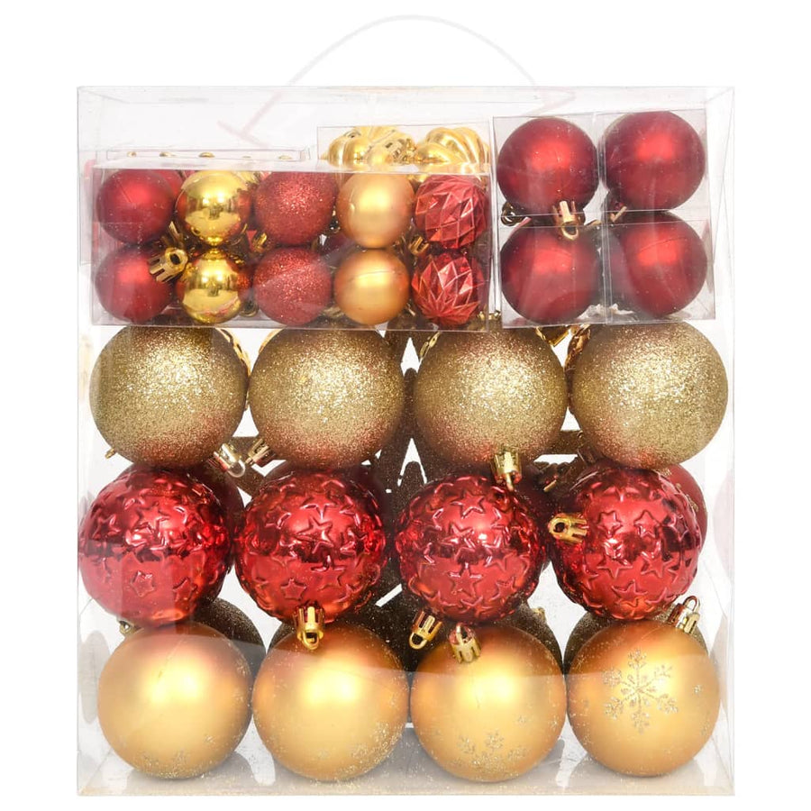 70-Delige Kerstballenset En Rood Goud