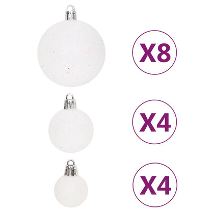 64-Delige Kerstballenset En Wit Rood