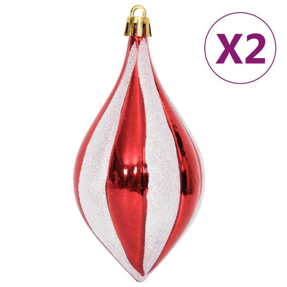64-Delige Kerstballenset En Wit Rood