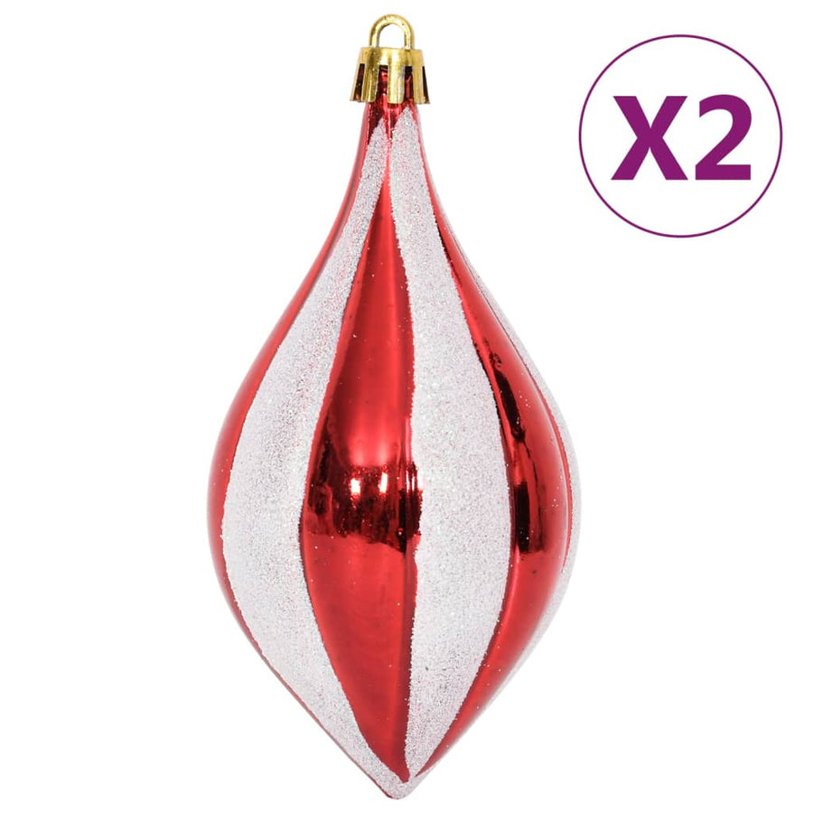 64-Delige Kerstballenset En Wit Rood