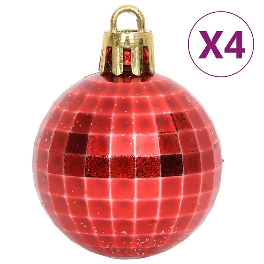 64-Delige Kerstballenset En Wit Rood