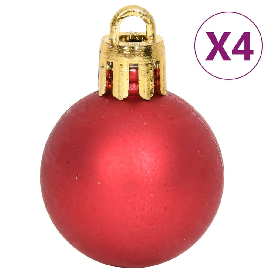 64-Delige Kerstballenset En Wit Rood