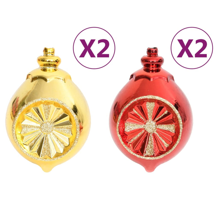 108-delige Kerstballenset goud en rood