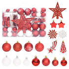 Kerstballenset 108 stuks rood wit