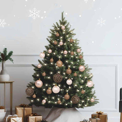 61-delige Kerstballenset met piek en 150 LED's roségoud