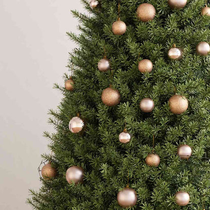 61-delige Kerstballenset met piek en 150 LED's roségoud