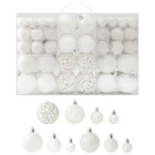 100-Piece White Christmas Bauble Set