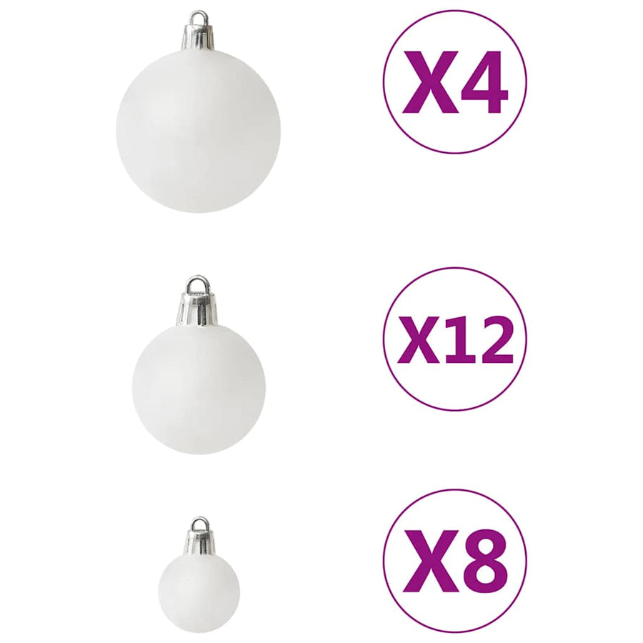 100-Delige Kerstballenset Wit