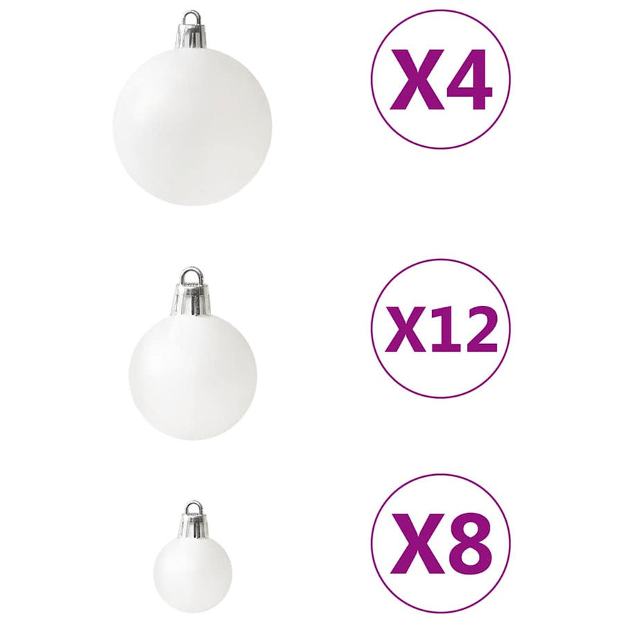 100-Delige Kerstballenset Wit