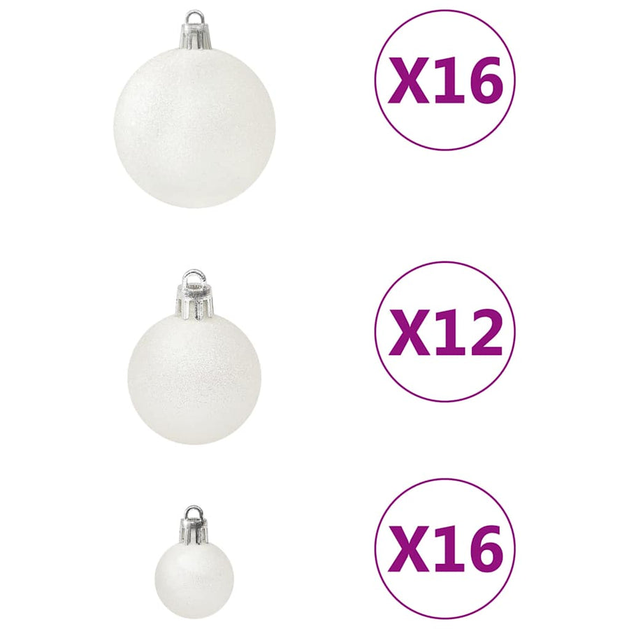 100-Delige Kerstballenset Wit