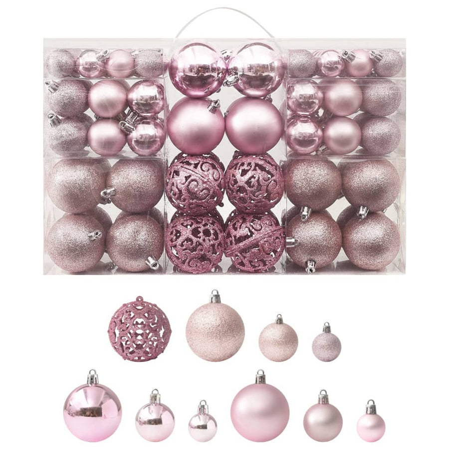 100-Delige Kerstballenset Roze