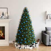 Kerstballenset 100 stuks blauw kunststof