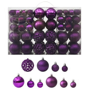 Kerstballen 100 stuks paars