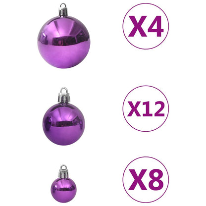 100-Delige Kerstballenset Paars