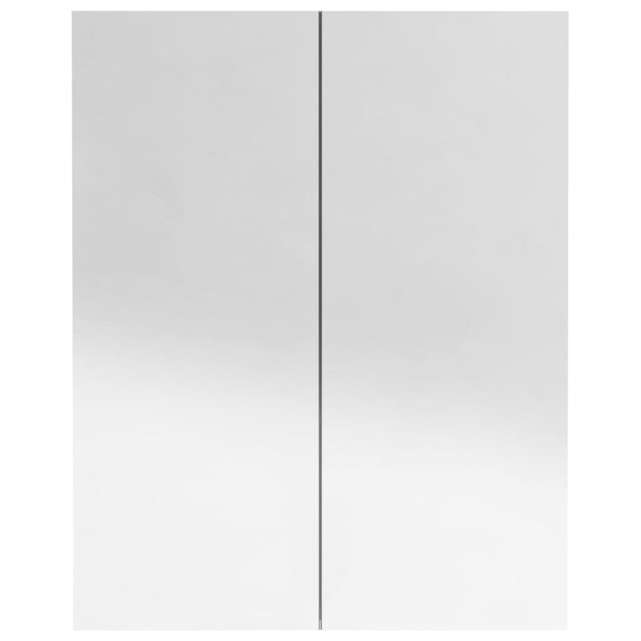Badkamerkast Met Spiegel 60X5X75 Cm Mdf 1 Glanzend zwart