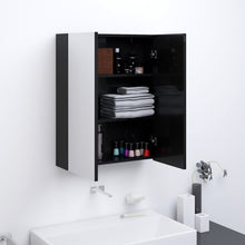 Badkamerkast Met Spiegel 60X5X75 Cm Mdf 1 Glanzend zwart