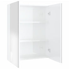 Badkamerkast Met Spiegel 60X5X75 Cm Mdf Glanzend wit