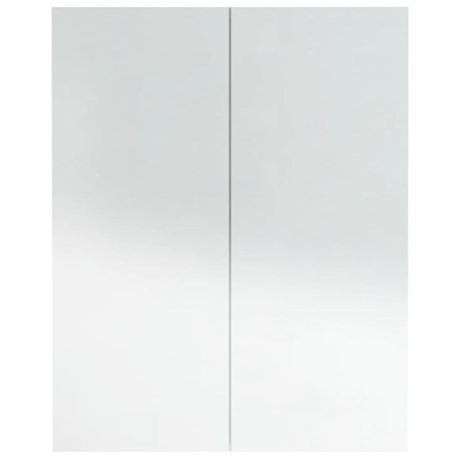 Badkamerkast Met Spiegel 60X5X75 Cm Mdf Glanzend wit