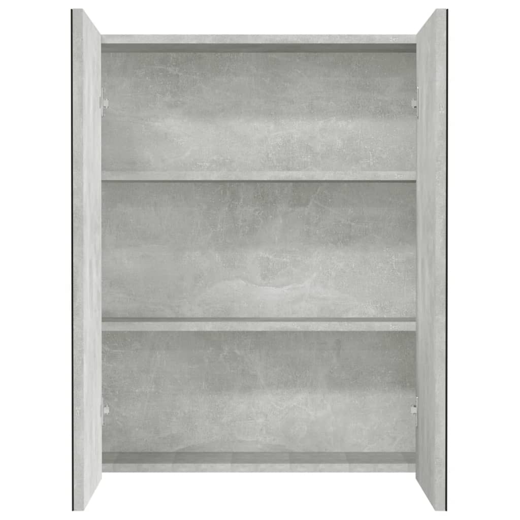 Badkamerkast Met Spiegel 60X15X75 Cm Mdf Betongrijs