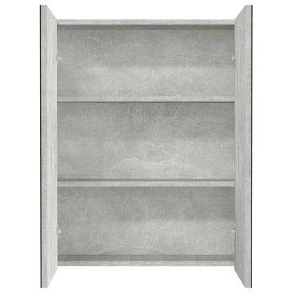 Badkamerkast Met Spiegel 60X15X75 Cm Mdf Betongrijs