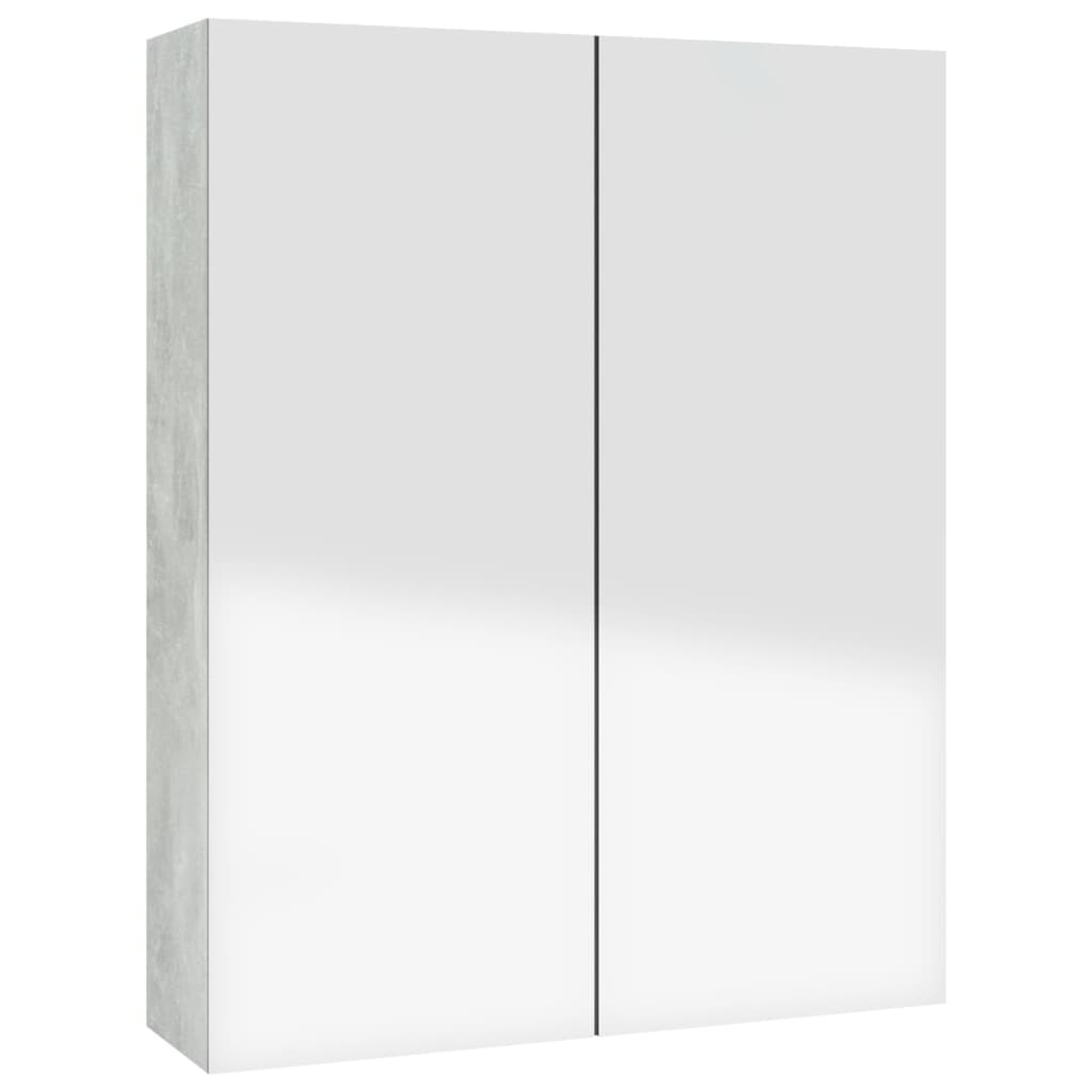 Badkamerkast Met Spiegel 60X15X75 Cm Mdf Betongrijs