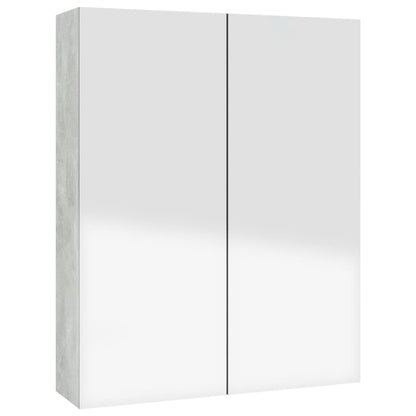 Badkamerkast Met Spiegel 60X15X75 Cm Mdf Betongrijs