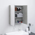 Badkamerkast met spiegel 60x15x75 cm MDF betongrijs