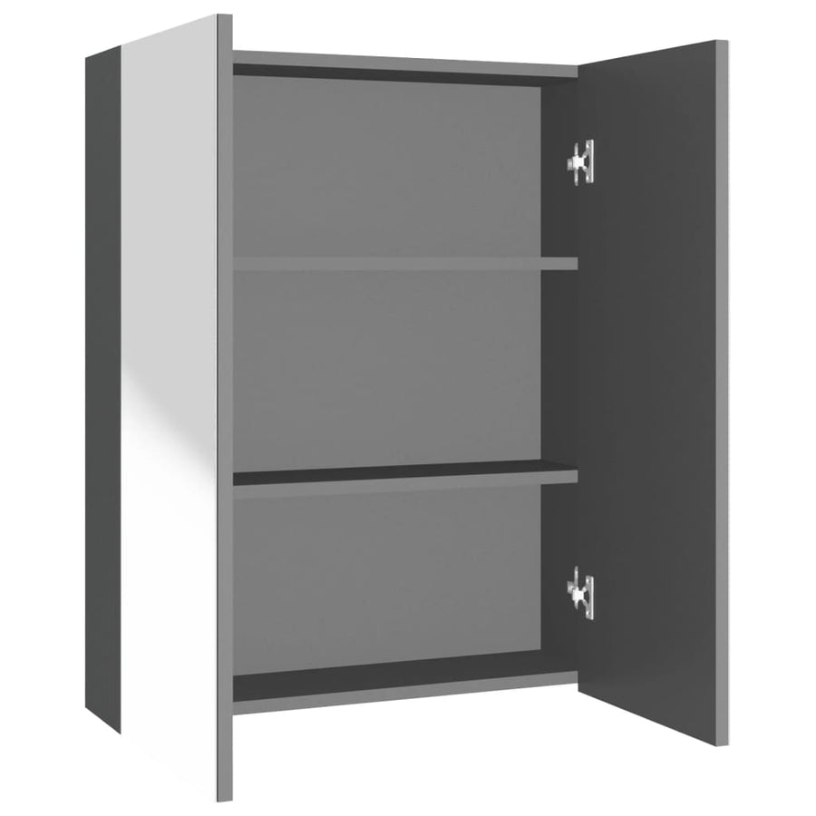 Badkamerkast Met Spiegel 60X5X75 Cm Mdf Kleurig Antraciet