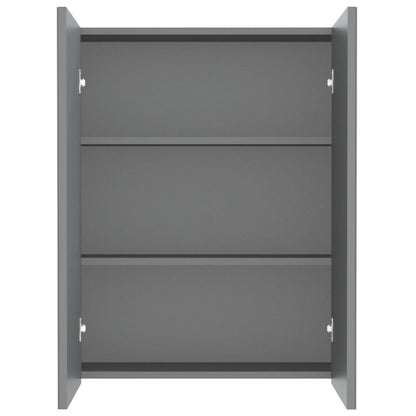 Badkamerkast Met Spiegel 60X5X75 Cm Mdf Kleurig Antraciet