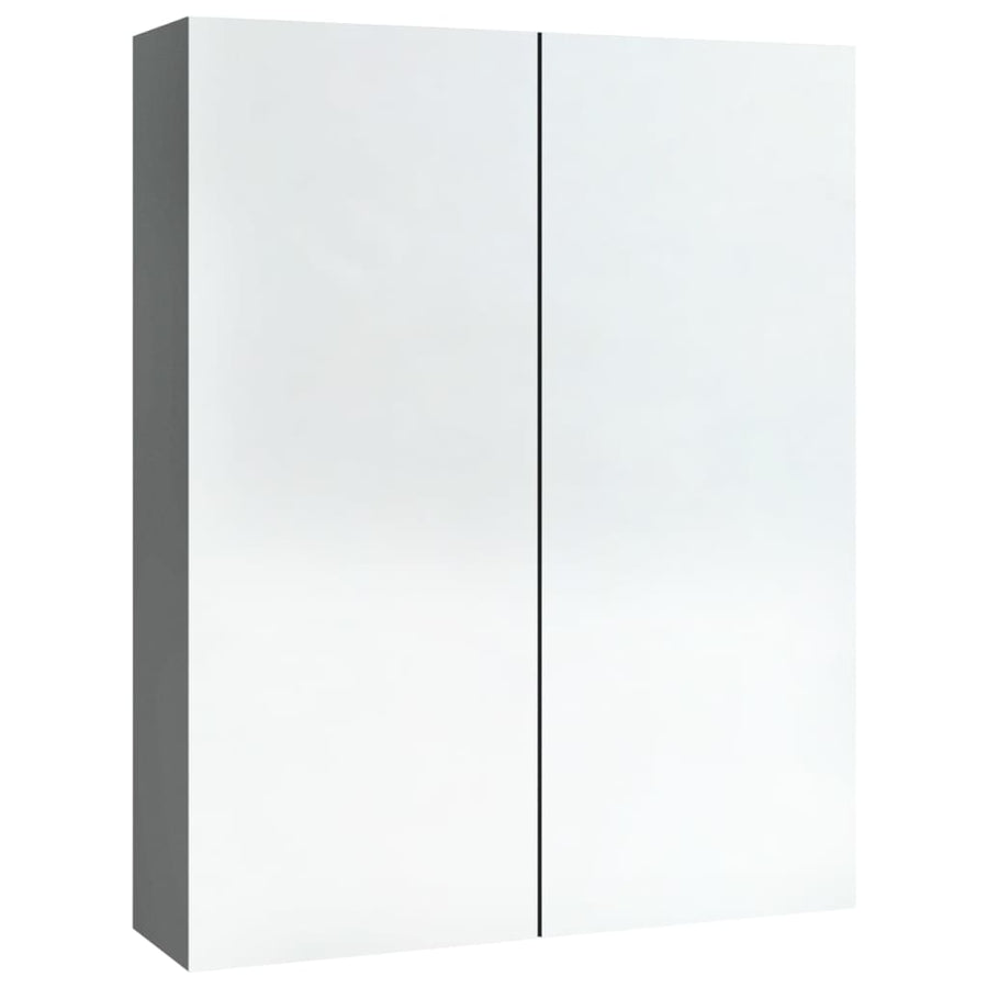 Badkamerkast Met Spiegel 60X5X75 Cm Mdf Kleurig Antraciet