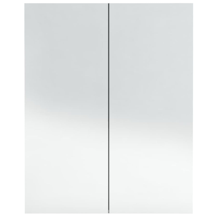 Badkamerkast Met Spiegel 60X5X75 Cm Mdf Kleurig Antraciet