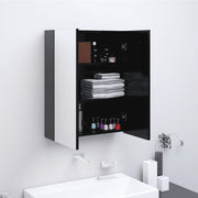 Badkamerkast met spiegel 60x15x75 cm MDF antraciet