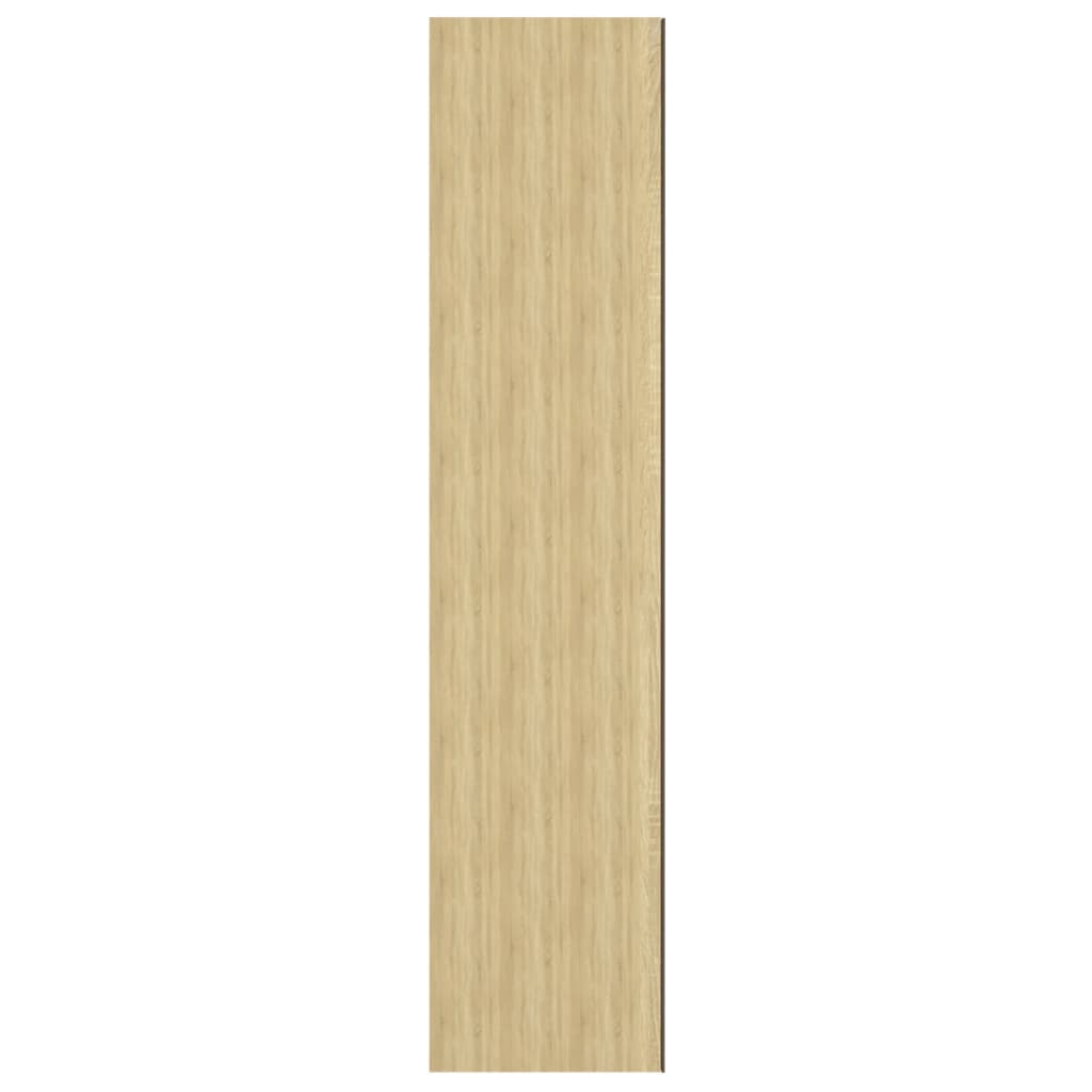 Badkamerkast Met Spiegel 60X5X75 Cm Mdf Kleurig Wit en eiken